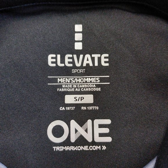 Elevate Sport Men's One for All Black and White Gradient Short Sleeve Polo Shirt - Picture 7 of 9